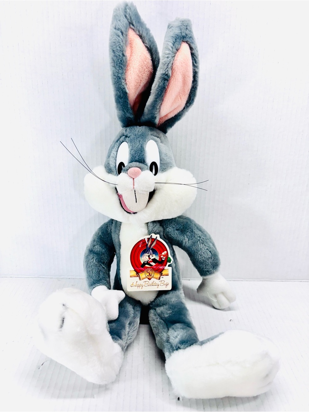 1990 Bugs Bunny 50th Birthday Plush 18" 24K Special Effects With Tags Vintage